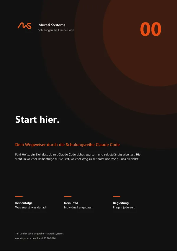 Deckblatt des Hefts „Start hier“