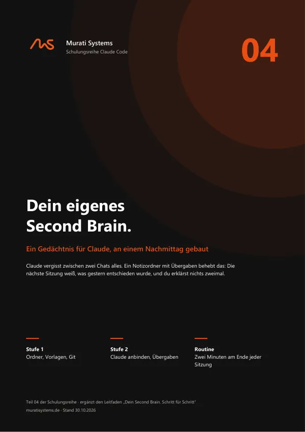 Deckblatt des Hefts „Dein eigenes Second Brain“